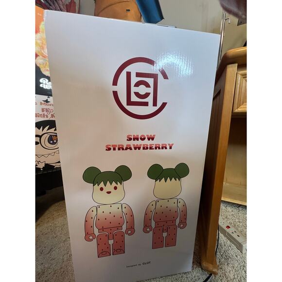 BEARBRICK X CLOT Summer Fruits Snow Strawberry 1000% Be@rbrick Be@r Brick Bear - Picture 5 of 5